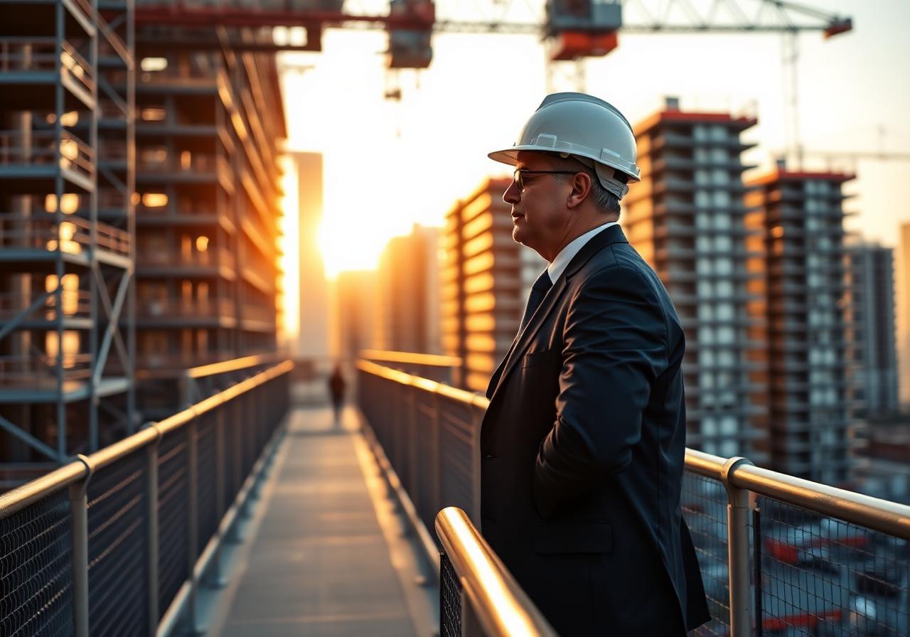 On site at a high-rise construction programme